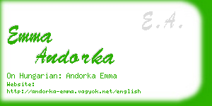 emma andorka business card